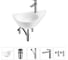 Комплект 5 в 1 Wellsee Bathroom Sink подвесная раковина 52x31 см (состоит из 3331111 20215376R 1