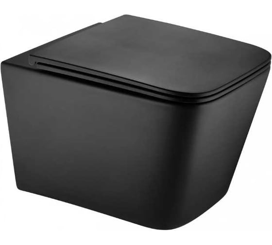 Унитаз подвесной безободковый Wonzon & Woghand RONA черный матовый WW-UP2216-MB