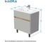Тумба с раковиной 1Marka Mona 80Н 810x890x460 мм, 2 ящика, агатовый серый Ц0000043670 4