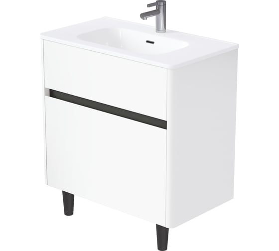 Тумба с раковиной 1Marka Mona 80Н 810x890x460 мм, 2 ящика, белая Ц0000043669