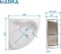 Ванна 1Marka Luxe 1550x1550 мм, комплект Премиум П 01люк155155кпп 10