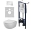 Инсталляция AM.PM PrimeFit с кнопкой S, белый глянец, с подвесным унитазом Above Aquaspin IS90201.9X1900 1