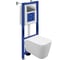 Комплект Cersanit CREA VORTEX DPL EO slim, инсталляция AQUA 40 SMART M, кнопка TWINS, пластик хром глянцевый, 69475 1
