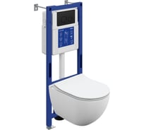 Комплект Cersanit BRASKO SMART DPL EO slim инсталляция AQUA 40 SMART M кнопка TWINS пластик черный матовый LP 69333