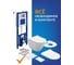 Комплект Cersanit CITY SMART DPL EO slim инсталляция AQUA 40 SMART M кнопка CORNER пластик белый LP 69335 4