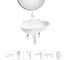 Комплект 6 в 1 Wellsee Bathroom Sink накладная/подвесная раковина 58x40 см 20219284R 1