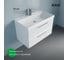 Тумба с умывальником подвесная IDDIS Slide X 80 см, белая, умывальник 4518000i28 SLX80W0i95K 2