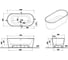 Ванна отдельностоящая акриловая прямоугольная Vitra Geo (Гео), 170x80,5 см, белая 65370006000 9