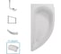 Ванна 1Marka ПИККОЛО/PICCOLO 1500x750 R, комплект Премиум П 01 pik1770п кпп 2
