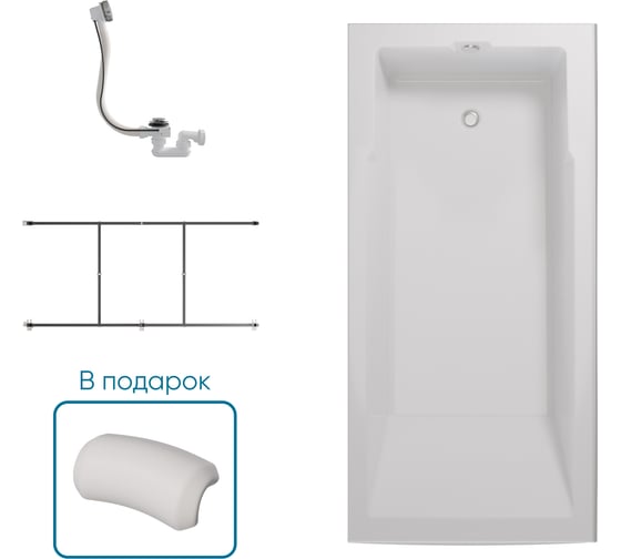 Ванна 1Marka РАГУЗА/RAGUZA 1900x900, комплект Стандарт 2 П 01 rag1990 кс2п