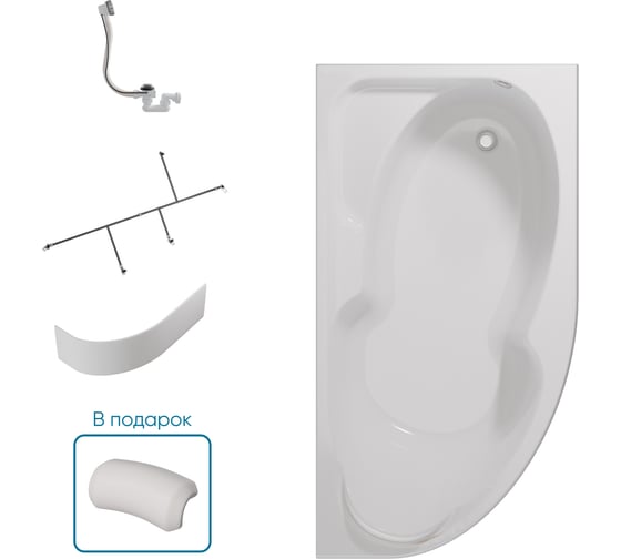 Ванна 1Marka ДИАНА/DIANA 1700х900 R Комплект Премиум П 01ди179ркпп