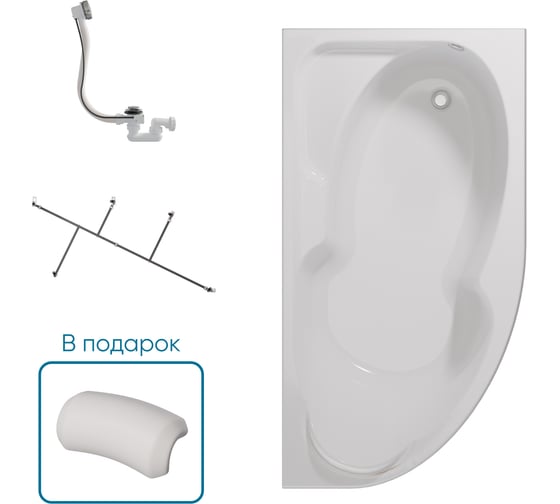 Ванна 1Marka ДИАНА/DIANA 1700х900 R Комплект Стандарт 2 П 01ди179ркс2+п
