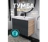 Тумба с раковиной подвесная Mebelvann ТРЕНД Моушин 800x540x450 мм, 2 ящика, RAL 7016 TRE10802701601M 2