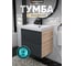 Тумба с раковиной подвесная Mebelvann ТРЕНД Моушин 600x540x450 мм, 2 ящика, RAL 7016 TRE10602701601M 2