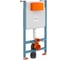 Комплект Vitra L-Box Shift Rim-ex: подвесной безободковый унитаз (7742) + сиденье (810) + инсталляция (732) + панель смыва глянцевый хром (2280) 9855B003-7206 6