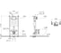 Комплект Vitra L-Box Shift Rim-ex: подвесной безободковый унитаз (7742) + сиденье (810) + инсталляция (732) + панель смыва глянцевый хром (2280) 9855B003-7206 14