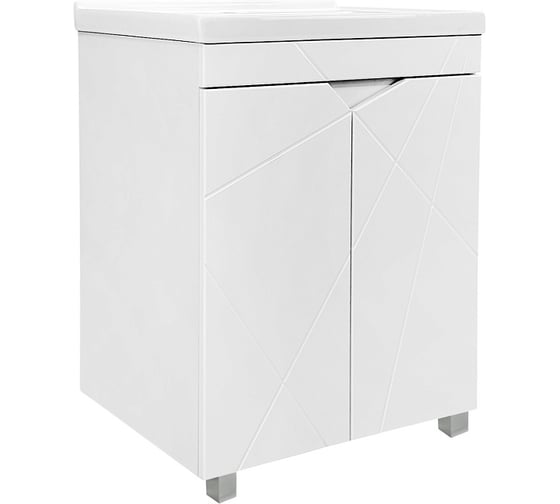 Комплект Loranto Оптимум - Тумба 60 см напольная с раковиной Monte NEO 600x470x220 00106210