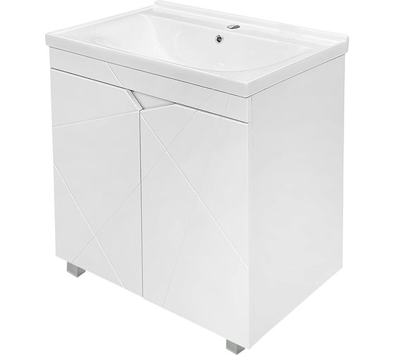 Комплект Loranto Оптимум - Тумба 70 см напольная с раковиной Monte NEO 700x475x215 00106209