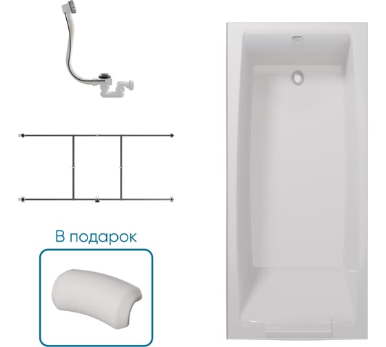 Ванна 1Marka АЭЛИТА/AELITA 1700х750 Комплект Стандарт 2 П 01аэл1775кс2п