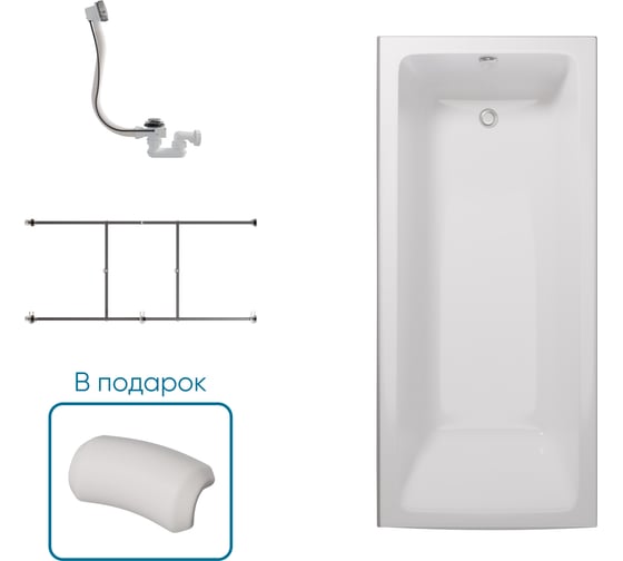 Ванна 1Marka БЬЯНКА/BIANCA 1800х800 Комплект Стандарт 2 П 01бья1880кс2п