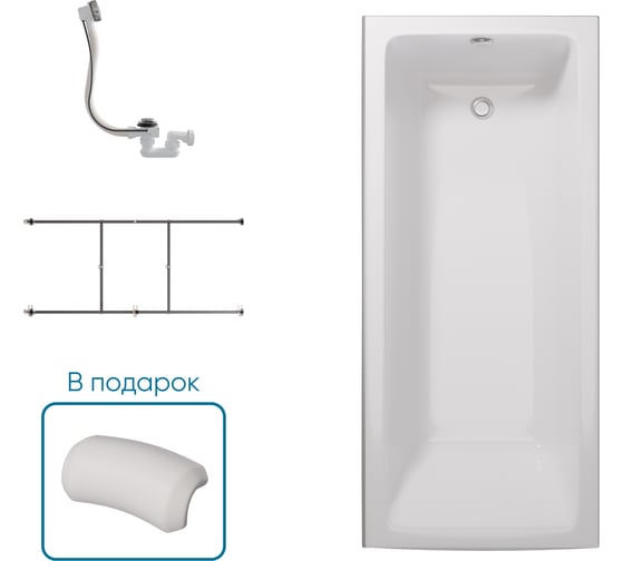 Ванна 1Marka БЬЯНКА/BIANCA 1700х750 Комплект Стандарт 2 П 01бья1775кс2п