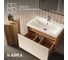 Тумба 1Marka БЛОК МИНИ/Aris mini 70П (700х440х450) 1я дуб вотан/белый глянец раковина Ц0000043064 4