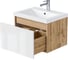 Тумба 1Marka БЛОК МИНИ/Aris mini 70П (700х440х450) 1я дуб вотан/белый глянец раковина Ц0000043064 10