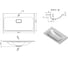Раковина для ванной uperwood Sunrise 80 см, белая глянцевая без отверстия под смеситель RSunrise80wg0 4