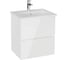 Тумба с раковиной для ванной Vitra Mia Plus Square (Мия Плюс Скуэр) 60 см глянцевая белая ДСП 69730 1