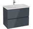 Тумба с раковиной для ванной Vitra Mia Plus Square (Мия Плюс Скуэр) 80 см антрацит глянец МДФ 69741 1