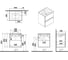 Тумба с раковиной для ванной Vitra Mia Plus Square (Мия Плюс Скуэр) 60 см антрацит глянец МДФ 69729 2