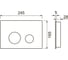 Комплект TECEspring Base, панель смыва LT с круглыми кнопками, черный матовый S401115 4