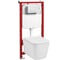 Инсталляция с унитазом комплект Bauedge: унитаз Stil Hurricane-2, сиденье, кнопка а Hotel, белый B50110-BS0001-HQ2-Q00006 1