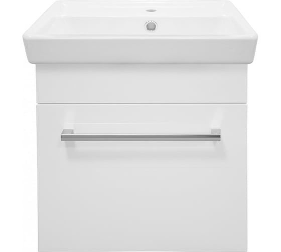 Тумба с раковиной AQUATON Поль 50 Тигода 50, белый 1A2637V0PF010