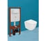 Комплект Bauedge BAU 6 в 1 инсталляция BAU IDEAL, унитаз подвесной безободковый Bau Dream, сиденье дюропласт с микролифтом, клавиша BAU Strike черная матовая E458103-BL0001-E00103 1
