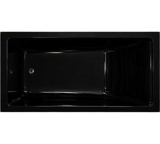 Ванна из искусственного камня ЛИТКАМ SELENA 170x75, черный мат LKV-M170.75B.SELENA