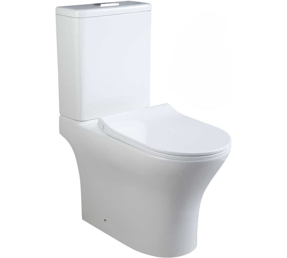 Унитаз AQUATEK ТЕЯ AQ2701T-00 напольный с бачком 650x340x830 мм, универсальный выпуск, крышка-сиденье дюропласт с меxанизмом плавного закрывания 00000153213 1