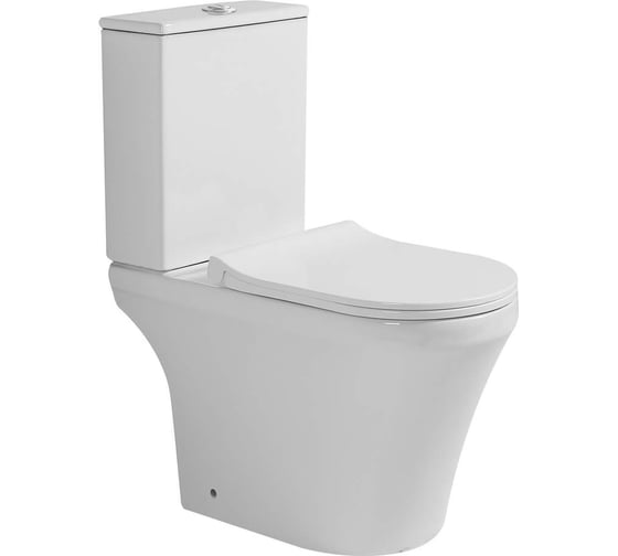 Унитаз AQUATEK ЛЕЯ AQ2716T-00 напольный 640x340x800 TORNADO с бачком и меxанизмом смыва, горизонтальный выпуск, сиденье с меx-мом плавного закрывания, крепеж 00000151368 1