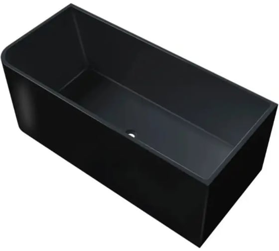Ванна из искусственного камня ЛИТКАМ Relax 156x70, черный глянец LKV-156.70B.RELAX 1