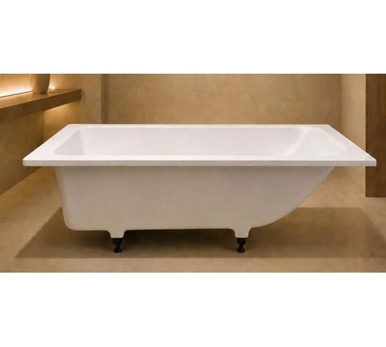 Ванна из искусственного камня ЛИТКАМ Selena 160x70, белый глянец LKV-160.70W.SELENA