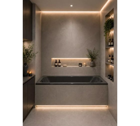 Ванна из искусственного камня ЛИТКАМ Selena 160x70, графит матовый LKV-M160.70A.SELENA 1