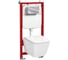 Инсталляция с унитазом комплект Bauedge Stil Hurricane, сиденье, кнопка а Hotel, хром B50110-BS0001-HQ-Q00007 1