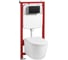 Инсталляция с унитазом комплект Bauedge Отель унитаз подвесной Черный, клавиша черный матовый B50110-BH0001-HQ5-DG-Q00008 1