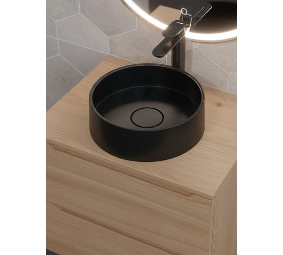 Раковина для ванной накладная кварцевая Tanos Quartz_35 см, круглая, космос uperwood RTanosQuartz35K 1