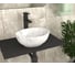 Раковина для ванны накладная овальная Bauedge BAU Nimb 34.5x26.5, белый мрамор JIE0012 1