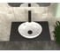Раковина для ванны накладная овальная Bauedge BAU Nimb 34.5x26.5, белый мрамор JIE0012 2