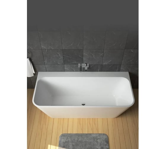 Ванна из искусственного камня ЛИТКАМ ELITE 180x86, белая, матовая LKV-M180.86W.ELITE