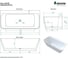 Ванна из искусственного камня ЛИТКАМ ELITE 180x86, черная, матовая LKV-M180.86B.ELITE 6