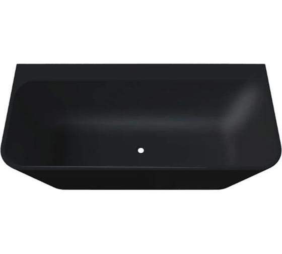 Ванна из искусственного камня ЛИТКАМ ELITE 180x86, черная, глянец LKV-180.86B.ELITE