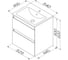 База с раковиной AM.PM X-Joy подвесная 55 см 2 ящика белый глянец M85A-FHX0552-WC0552WG 10